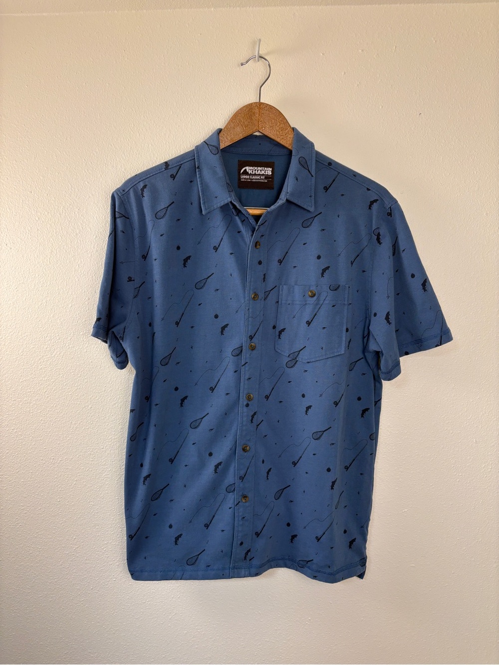 Mountain Khakis Button Down Black Fisherman Hiking Outdoorsman Hunting Camping